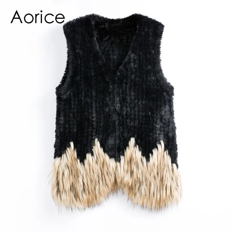 Aorice FF904 New Knit Faux Fur Vest Coat Women's Imitate Rabbit Fur Jacket Winter Warm Stitching Color Casual Outwear Overcoat
Aorice FF904 New Knit Faux Fur Vest Coat Women's Imitate Rabbit Fur Jacket Winter Warm Stitching Color Casual Outwear Overcoat