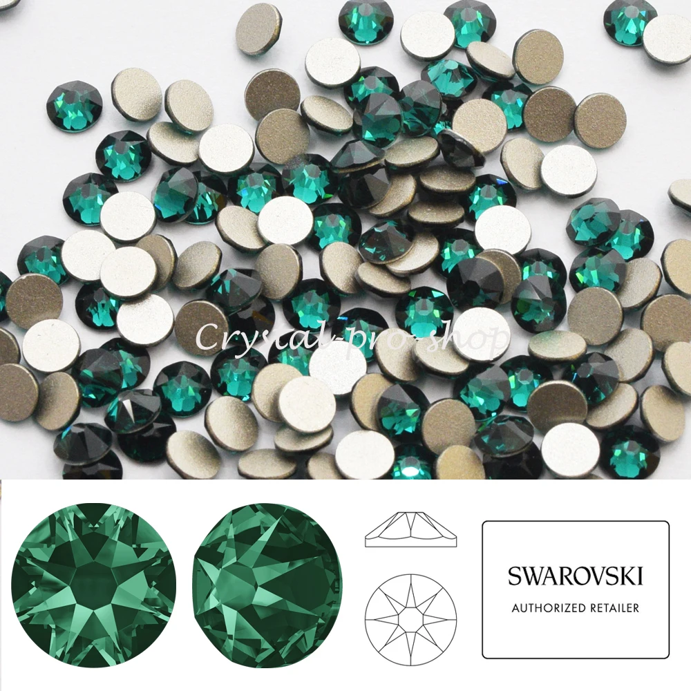 

New 2019-20 Emerald (205) Swarovski Elements ss14 ( 3.5-3.6 )mm ( No-Hotfix ) Flatback Loose Beads Crystal Rhinestones