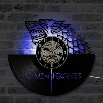 Game of Thrones Led Wall Clock Modern Design Vintage Vinyl Record Wall Clock with 7 Color Change Hanging Watch Remote Control 
Game of Thrones Led Wall Clock Modern Design Vintage Vinyl Record Wall Clock with 7 Color Change Hanging Watch Remote Control
