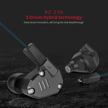 KZ ZS6 Eight Driver Earphone 2DD+2BA Dynamic And Armature In Ear HIFI Stereo Sport Headset Detachable Bluetooth Upgrade Cable
KZ ZS6 Eight Driver Earphone 2DD+2BA Dynamic And Armature In Ear HIFI Stereo Sport Headset Detachable Bluetooth Upgrade Cable
