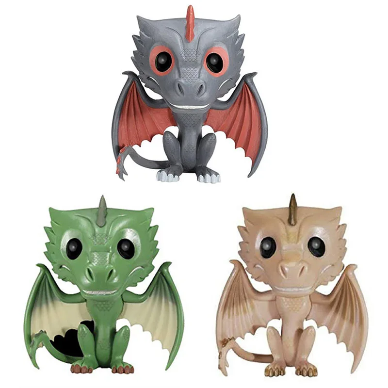 FUNKO POP Game of Thrones Rhaegal Viserion Dragon Vinyl Figure Doll PVC Action Figure Model Toys for Children
FUNKO POP Game of Thrones Rhaegal Viserion Dragon Vinyl Figure Doll PVC Action Figure Model Toys for Children