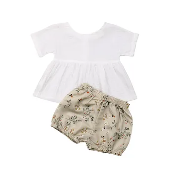 0-18M Toddler Baby Girl Summer Clothes Sets Cotton and Linen 2Pcs Short Sleeves O-Neck Dress Tops Floral Shorts Outfits Girl Set
0-18M Toddler Baby Girl Summer Clothes Sets Cotton and Linen 2Pcs Short Sleeves O-Neck Dress Tops Floral Shorts Outfits Girl Set