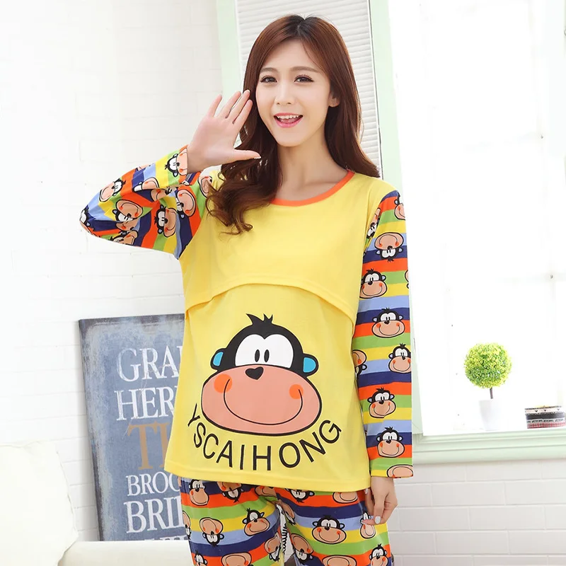 Plus Size XXL Cotton Maternity Sleepwear for Pregnant Women Pajamas Nursing Breast Feeding Nightgown Clothes For Long Sleeve 
Plus Size XXL Cotton Maternity Sleepwear for Pregnant Women Pajamas Nursing Breast Feeding Nightgown Clothes For Long Sleeve