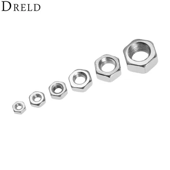 DRELD 50Pcs/lot Carbon Steel Nuts Metric Thread Hex Nuts Silver Hexagon Nut For Screws Bolts Fasteners M2/M2.5/M3/M4/M5/M6
DRELD 50Pcs/lot Carbon Steel Nuts Metric Thread Hex Nuts Silver Hexagon Nut For Screws Bolts Fasteners M2/M2.5/M3/M4/M5/M6