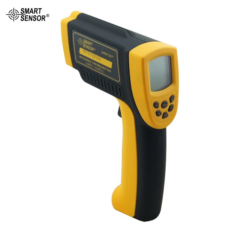 Digital Portable Non-contact IR Infrared Thermometer -18C~1150C(-58F~2102F) Smart Sensor AR872D
Digital Portable Non-contact IR Infrared Thermometer -18C~1150C(-58F~2102F) Smart Sensor AR872D