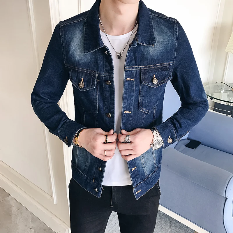 2018 Autumn Blue Men Long-sleeved Denim Jackets Large Size S-5XL Fashion Casual Coats Male
2018 Autumn Blue Men Long-sleeved Denim Jackets Large Size S-5XL Fashion Casual Coats Male