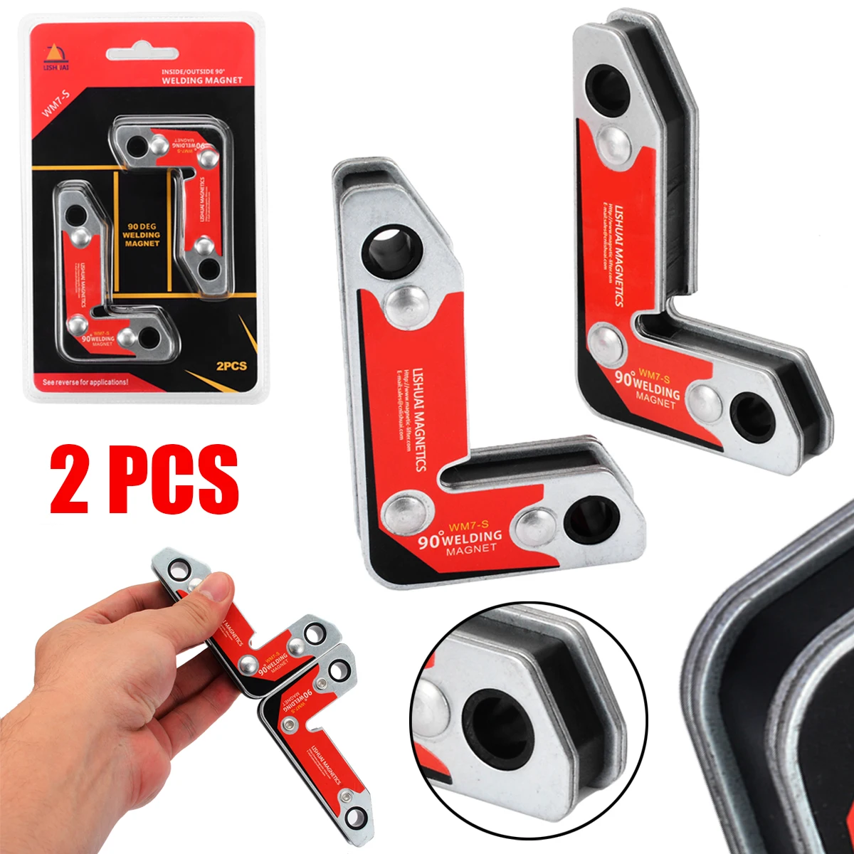2Pcs Multi-angle Magnet Welding Clamp Magnetic Holder Fixer Welder Tool 30/60/90 Degree For Welding Holder
2Pcs Multi-angle Magnet Welding Clamp Magnetic Holder Fixer Welder Tool 30/60/90 Degree For Welding Holder