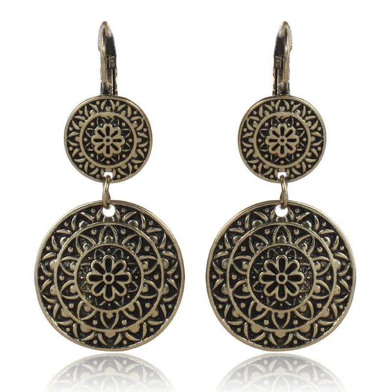 Fashion Vintage Tribal Ethnic Pendant Clip On Earrings Women Bohemian Antique Gold Color Clip On Earrings Double Circle Jewelry
Fashion Vintage Tribal Ethnic Pendant Clip On Earrings Women Bohemian Antique Gold Color Clip On Earrings Double Circle Jewelry