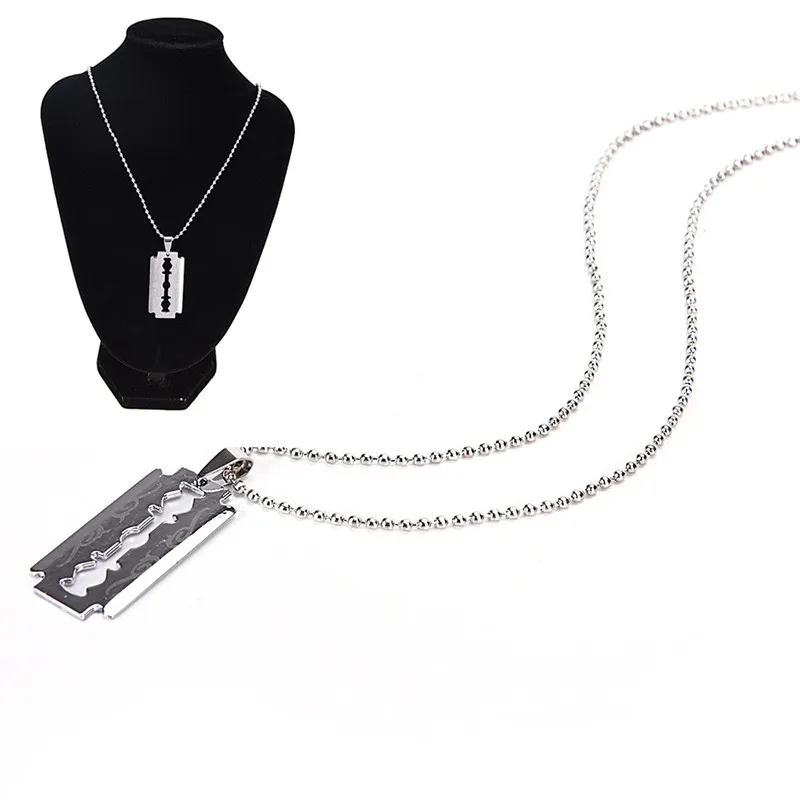 Velishy Men's Stainless Steel Razor Pendant Silver Color Ball Blade Chain Necklace
Velishy Men's Stainless Steel Razor Pendant Silver Color Ball Blade Chain Necklace