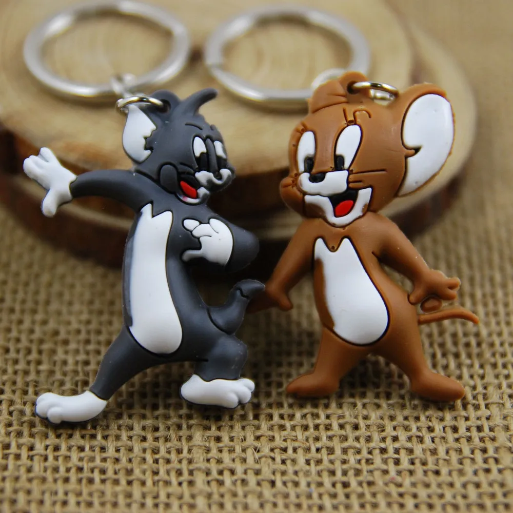 Tom and jerry tom cat key chains doll key chain pendant keyring new 