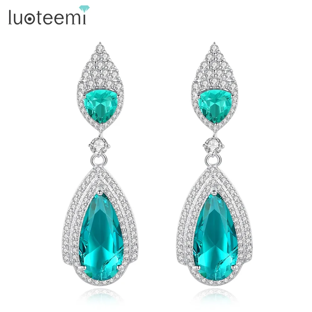 LUOTEEMI Luxury Wedding Earrings for Bridals AAA Cubic Zirconia Dangle Engagement Jewelry Earring Factory Brand Wholesale
LUOTEEMI Luxury Wedding Earrings for Bridals AAA Cubic Zirconia Dangle Engagement Jewelry Earring Factory Brand Wholesale
