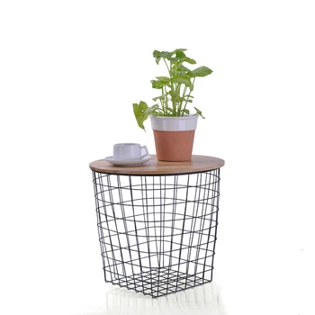 Metal iron wire storage tea table with wood top spot iron tea basket table multifunction net storage table
Metal iron wire storage tea table with wood top spot iron tea basket table multifunction net storage table