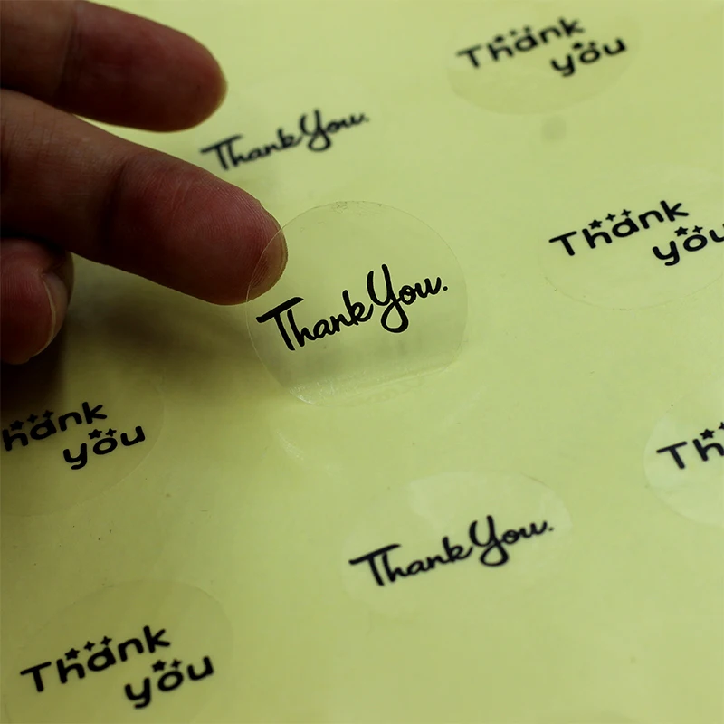 100PCS round transparent label self-adhesive sealing stickers self-adhesive PVC stickers personalized custom thankyou design lab
100PCS round transparent label self-adhesive sealing stickers self-adhesive PVC stickers personalized custom thankyou design lab