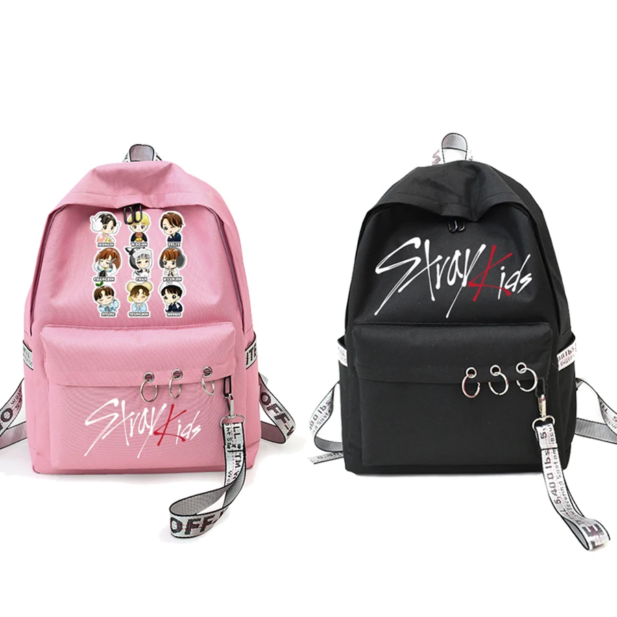 WISHOT StrayKids Backpack Stray Kids Jisung Woojin lovely Travel Bag for teenagers girls Silk ribbon Round Ring Schoolbag pink
WISHOT StrayKids Backpack Stray Kids Jisung Woojin lovely Travel Bag for teenagers girls Silk ribbon Round Ring Schoolbag pink