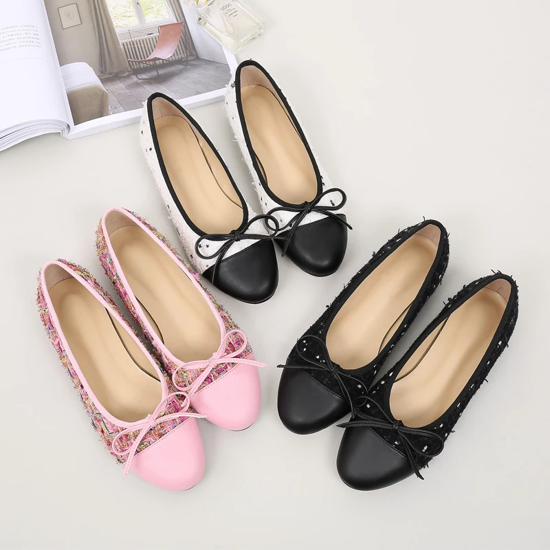 2018 new color matching leather round head shallow mouth single shoes female bow flat ballet wild women's shoes
2018 new color matching leather round head shallow mouth single shoes female bow flat ballet wild women's shoes