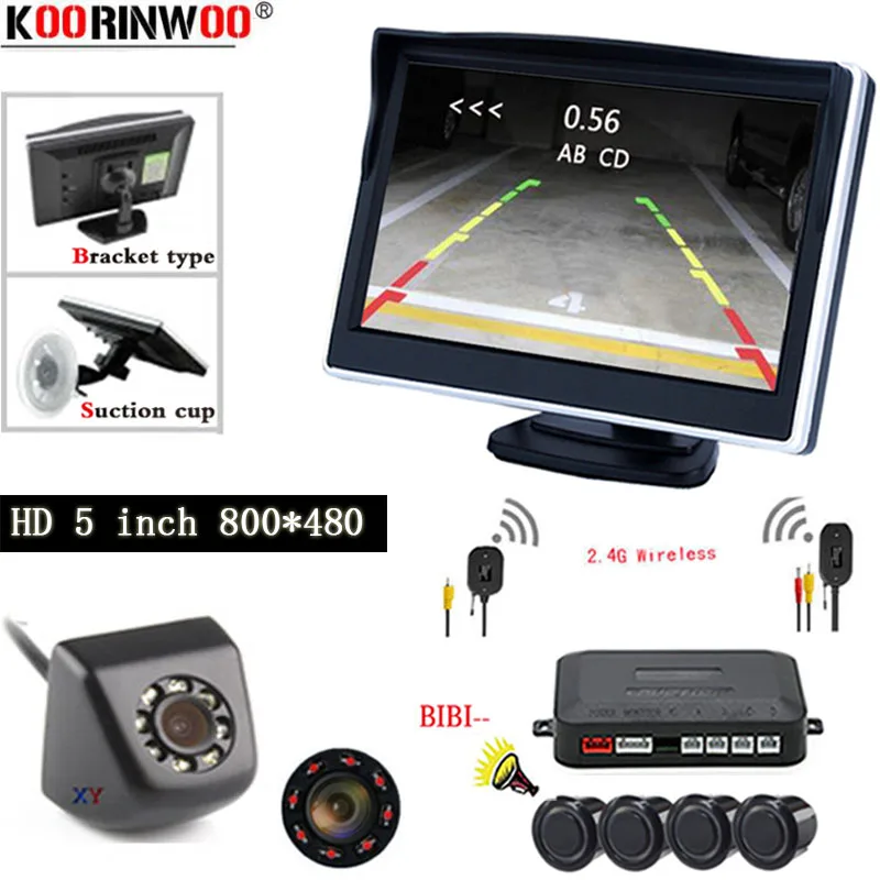 Koorinwoo 2.4G Wireless HD Car Video parking Sensor 4 Radar Buzzer Monitor Camera Assistance Radar Car Monitors+Rearview Camera
Koorinwoo 2.4G Wireless HD Car Video parking Sensor 4 Radar Buzzer Monitor Camera Assistance Radar Car Monitors+Rearview Camera