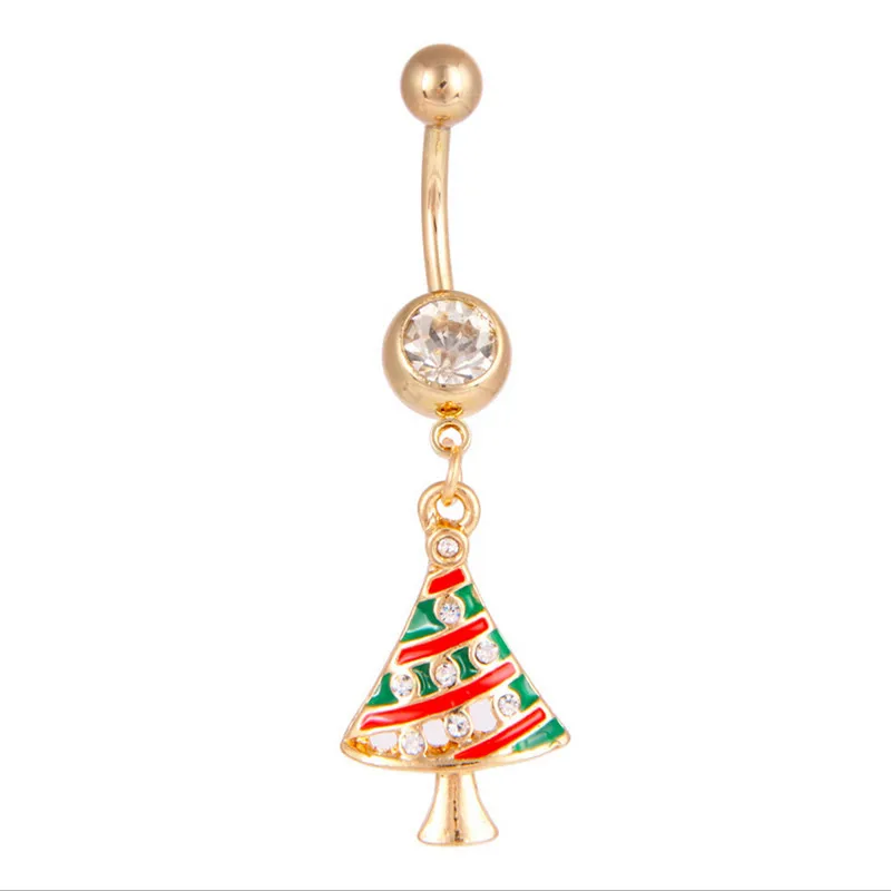 Surgical Steel Xmas Tree Dangle Navel Rings Gold Silver Double Crystal Belly Button Ring Navel Piercing Christmas Gifts Jewelry
Surgical Steel Xmas Tree Dangle Navel Rings Gold Silver Double Crystal Belly Button Ring Navel Piercing Christmas Gifts Jewelry