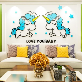 Custom small two horse 3D wall sticker Children's room cartoon animal sticker living room bedroom bedside wall Decorations
Custom small two horse 3D wall sticker Children's room cartoon animal sticker living room bedroom bedside wall Decorations