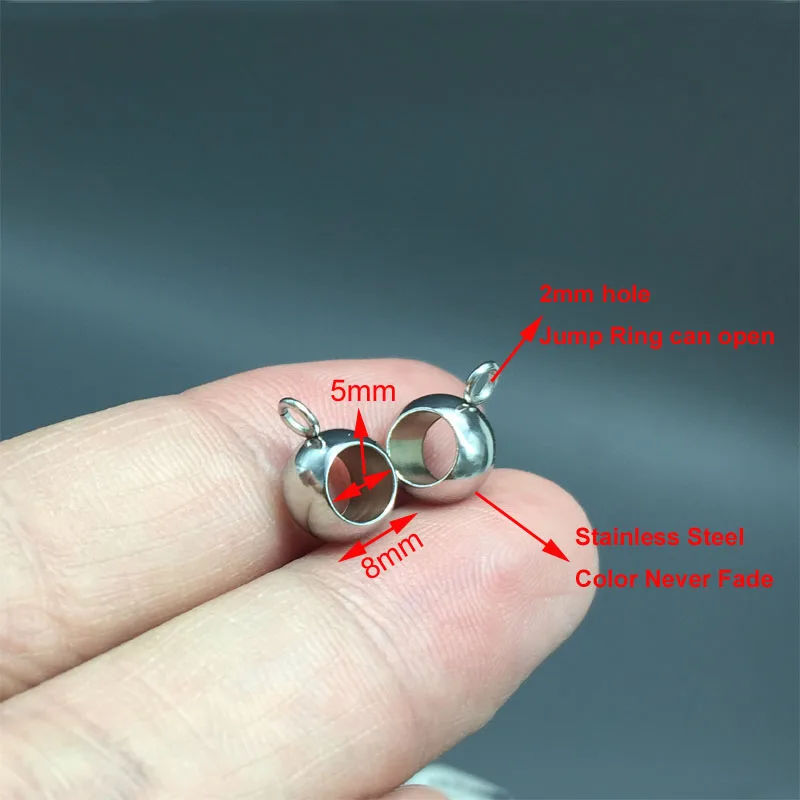 100pcs Stainless Steel Connectors Bails Beads Fit Charm Bracelet Pendant 8mm with Open Loop
100pcs Stainless Steel Connectors Bails Beads Fit Charm Bracelet Pendant 8mm with Open Loop