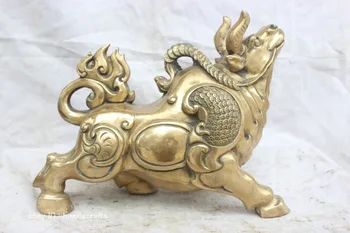 Chinese Culture Fengshui Pure Brass Copper Statue Lucky Zodiac Money Cow OX Bull
Chinese Culture Fengshui Pure Brass Copper Statue Lucky Zodiac Money Cow OX Bull