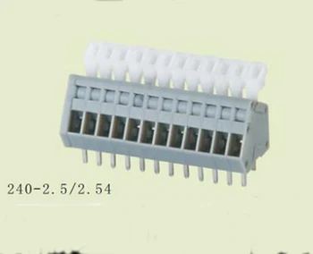PCB Spring Terminal Block 2.54mm Pitch, ELT240-2.54 ,IEC130V6A CE Rohs UL150V4A 28-20AWG
PCB Spring Terminal Block 2.54mm Pitch, ELT240-2.54 ,IEC130V6A CE Rohs UL150V4A 28-20AWG