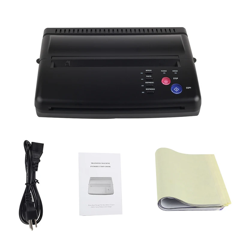 Tattoo Transfer Machine Printer Drawing Thermal Stencil Maker Copier with 10 pcs Tattoo Transfer Paper 
Tattoo Transfer Machine Printer Drawing Thermal Stencil Maker Copier with 10 pcs Tattoo Transfer Paper