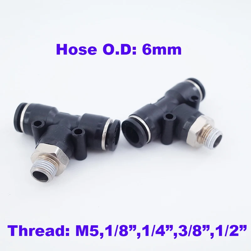 GOGO Air t corner joint 3 way pipe connector 6mm thread M5 1/8" 1/4" 3/8" 1/2" BSP male PB pneumatic tee fitting for PU hose
GOGO Air t corner joint 3 way pipe connector 6mm thread M5 1/8" 1/4" 3/8" 1/2" BSP male PB pneumatic tee fitting for PU hose