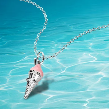 Fashion women's jewelry, 925 sterling silver pendant necklaces, delicate and lovely small ice cream ornament, ladies gifts 
Fashion women's jewelry, 925 sterling silver pendant necklaces, delicate and lovely small ice cream ornament, ladies gifts