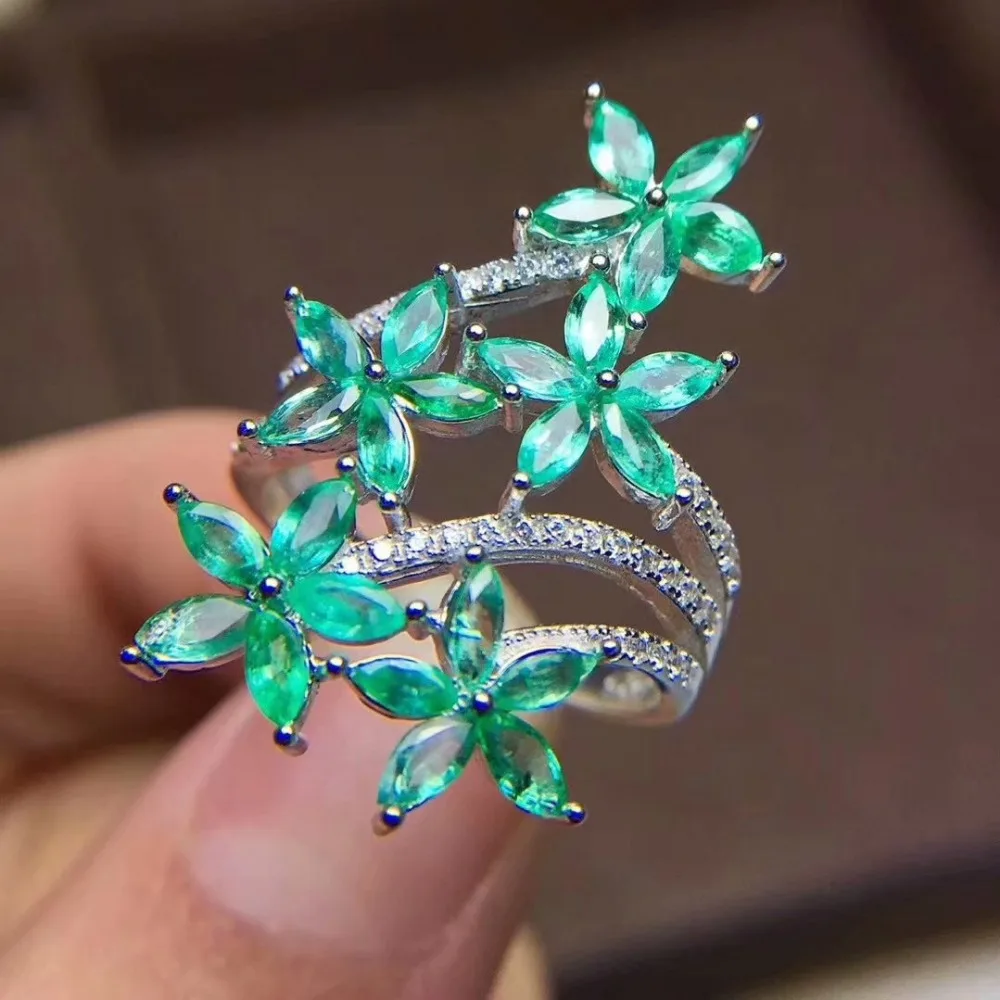 Luxury fashion 925 pure silver inlaid natural emerald ring large middle finger index finger ring live ring female ring can be fi
Luxury fashion 925 pure silver inlaid natural emerald ring large middle finger index finger ring live ring female ring can be fi