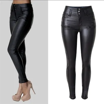 Women Black Pants 2018 Autumn High Waist Sexy Black Pencil Pants Skinny Punk PU Pants Plus Size Faux Leather Club Trousers
Women Black Pants 2018 Autumn High Waist Sexy Black Pencil Pants Skinny Punk PU Pants Plus Size Faux Leather Club Trousers