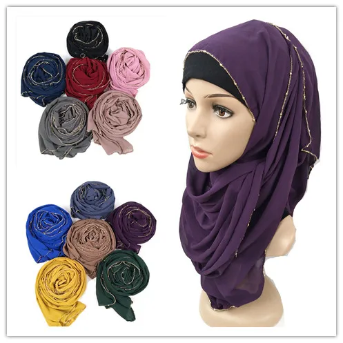 M25 High quality gold chain big size chiffon hijab scarf women shawl lady wrap headband 180*75cm 10pcs/lot
M25 High quality gold chain big size chiffon hijab scarf women shawl lady wrap headband 180*75cm 10pcs/lot