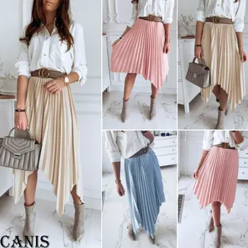 2019 Summer Women New Tunic Midi Skirt Pleated Party Wear Loose Boho Hight Waist Long Full Skirts Beach Solid Casual Clothes
2019 Summer Women New Tunic Midi Skirt Pleated Party Wear Loose Boho Hight Waist Long Full Skirts Beach Solid Casual Clothes
