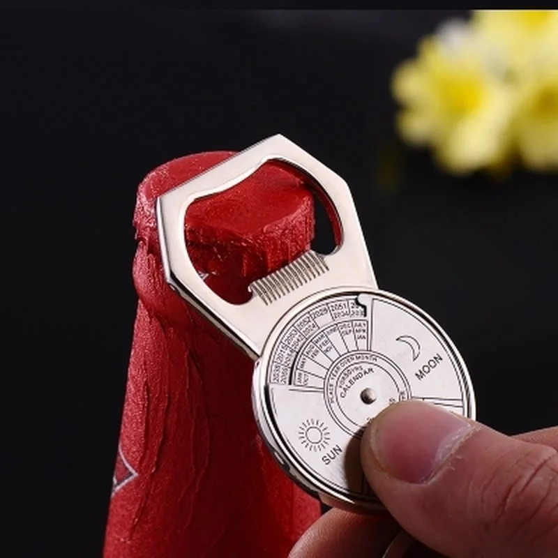 Unique Mini Perpetual Calendar Bottle Opener Keychain Metal pendant Beer Bar Kitchen Cooking Tool
Unique Mini Perpetual Calendar Bottle Opener Keychain Metal pendant Beer Bar Kitchen Cooking Tool