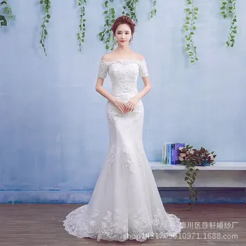 Fishtail White Lace Mermaid Wedding Dresses Short Sleeves Off The Shoulder Beach Bridal Dresses Elegant Wedding Gowns trouwjurk
Fishtail White Lace Mermaid Wedding Dresses Short Sleeves Off The Shoulder Beach Bridal Dresses Elegant Wedding Gowns trouwjurk