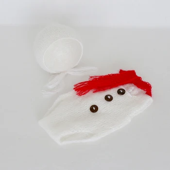 Christmas clothes Newborn romper and bonnet set Santa suit Knit mohair diaper Baby photography props
Christmas clothes Newborn romper and bonnet set Santa suit Knit mohair diaper Baby photography props