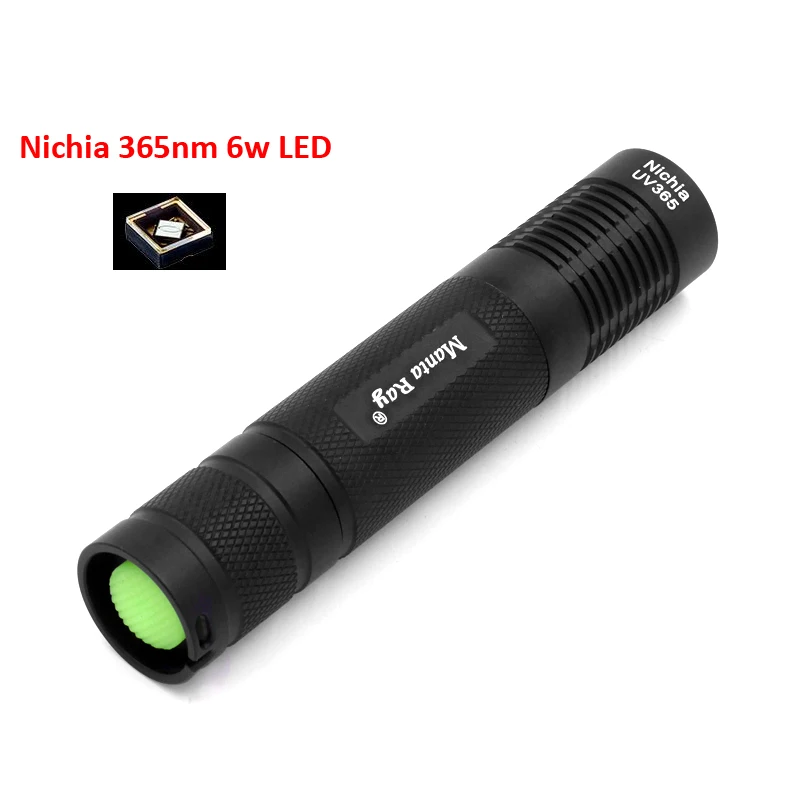 

Manta Ray S9 Black UV 365nm 6w Led Flashlight,nichia 365UV in side ,UV Lamp Light SMO reflector, Fluorescent Agent Detection