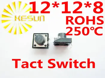 FREE SHIPPING 100PCS DIP 12X12X8MM Tactile Tact Push Button Micro Switch Momentary ROHS 
FREE SHIPPING 100PCS DIP 12X12X8MM Tactile Tact Push Button Micro Switch Momentary ROHS