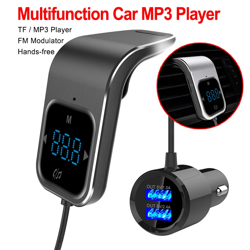 Bluetooth FM Transmitter Audio Car MP3 Player Wireless In-Car FM Modulator Handsfree Car Kit Support TF Card
Bluetooth FM Transmitter Audio Car MP3 Player Wireless In-Car FM Modulator Handsfree Car Kit Support TF Card