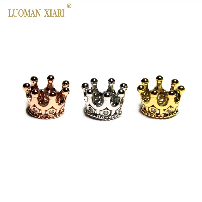 Wholesale 5pcs Copper Zircon Crown Beads DIY Women Fashion Bracelet CZ Spacer Beads Charms Pendant for Jewelry Making
Wholesale 5pcs Copper Zircon Crown Beads DIY Women Fashion Bracelet CZ Spacer Beads Charms Pendant for Jewelry Making