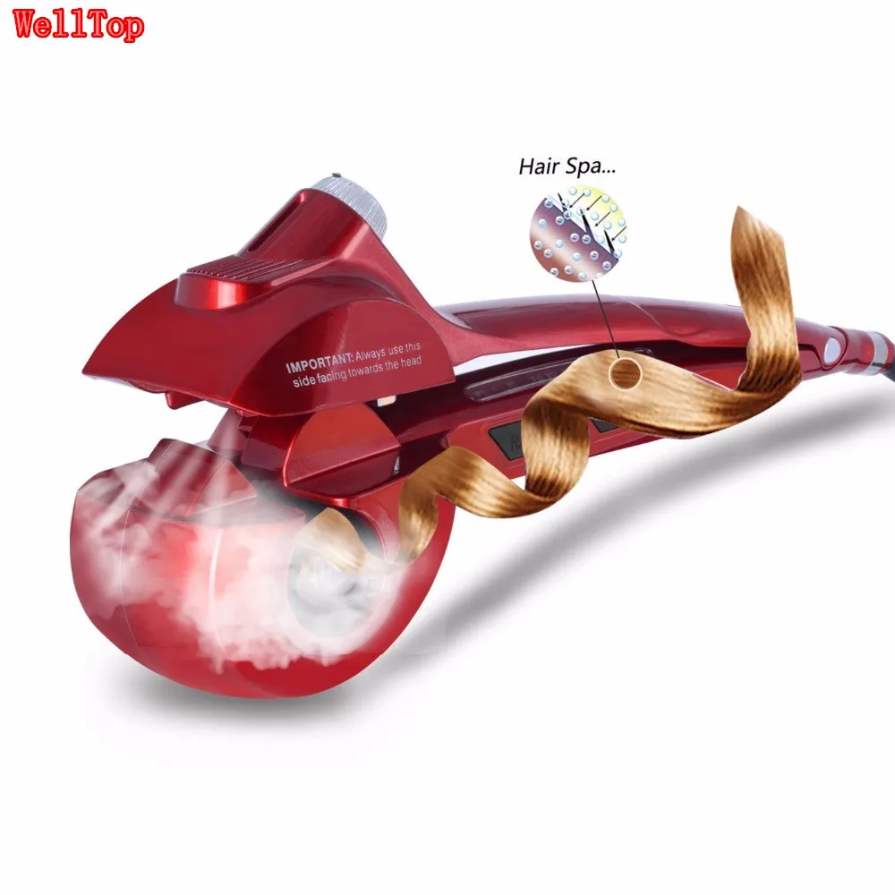 Hair Curler Professional Automatic Steam Ceramic Curling Wand Auto Rotating Spray Steamer Curler Hair Curling Iron Styling Tool
Hair Curler Professional Automatic Steam Ceramic Curling Wand Auto Rotating Spray Steamer Curler Hair Curling Iron Styling Tool
