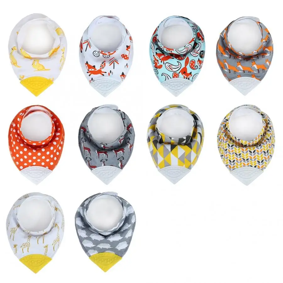 Cotton Soft Baby Bibs Bandana With Silicone Teether Bibs Newborn Saliva Towel Feeding Triangle Scarf Infant Burp Cloth Bavoir
Cotton Soft Baby Bibs Bandana With Silicone Teether Bibs Newborn Saliva Towel Feeding Triangle Scarf Infant Burp Cloth Bavoir