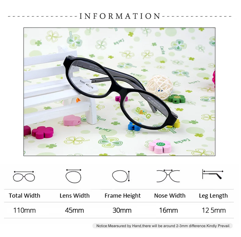 SECG Unisex Children's Eyeglasses