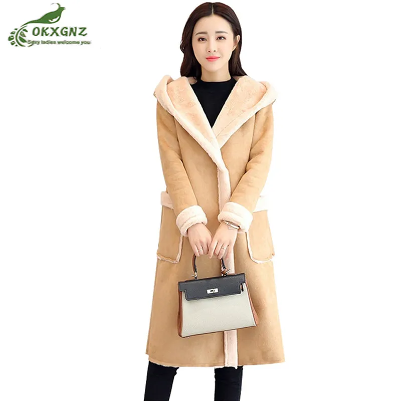 Autumn Winter Ladies Leather Jacket Faux Suede Coats For Warm Motorcycle Hooded Faux Long Sleeve 2018 Women Fake Sheepskin Coat
Autumn Winter Ladies Leather Jacket Faux Suede Coats For Warm Motorcycle Hooded Faux Long Sleeve 2018 Women Fake Sheepskin Coat