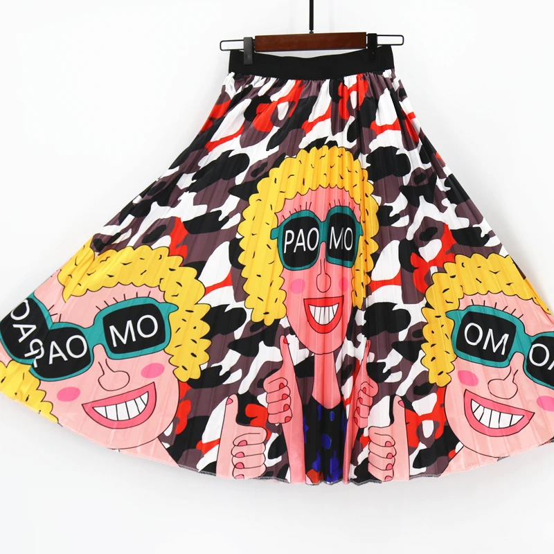 MNOGCC Apring Summer European Printing New Cartoon Pattern High Elastic Folds Street Style A Word Skirt
MNOGCC Apring Summer European Printing New Cartoon Pattern High Elastic Folds Street Style A Word Skirt