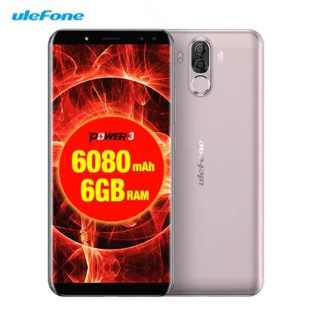 Чехол-накладка Ulefone Мощность 3 Android 7 1 Octa Core 6080 мАч 6 ГБ Оперативная память + 64 Гб 21M