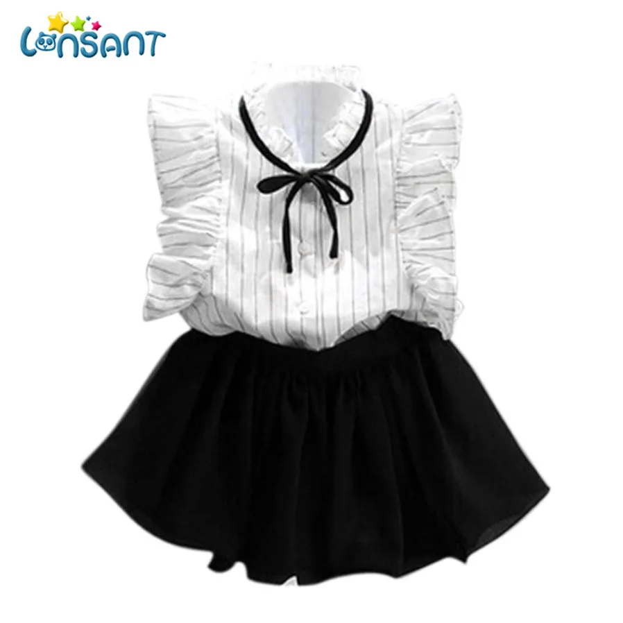 LONSANT Cotton Girls Two Pieces Set Clothes Skirt Suit Summer Sleeveless Roupas De Bebe Menina Fantasias Infantil N30
LONSANT Cotton Girls Two Pieces Set Clothes Skirt Suit Summer Sleeveless Roupas De Bebe Menina Fantasias Infantil N30