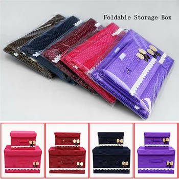 Foldable Storage Bag Clothes Blanket Quilt Closet Organizer Box Polka Dot 2 PC Set
Foldable Storage Bag Clothes Blanket Quilt Closet Organizer Box Polka Dot 2 PC Set