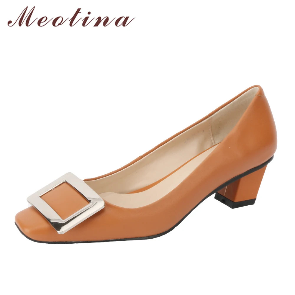 Meotina Genuine Leather Women Pumps High Heels Office Lady Shoes Square Toe Buckle Female Shoes Cow Leather Party Shoes 2018 New
Meotina Genuine Leather Women Pumps High Heels Office Lady Shoes Square Toe Buckle Female Shoes Cow Leather Party Shoes 2018 New