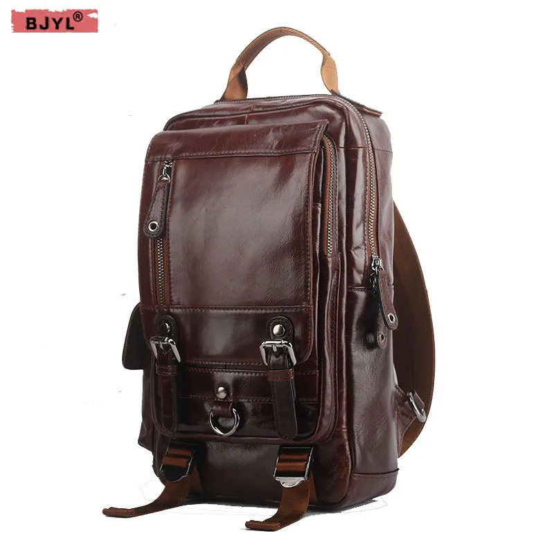 BJYL New Genuine leather Men Backpacks shoulder bag men fashion leisure travel large capacity first layer oil wax cowhide Bags
BJYL New Genuine leather Men Backpacks shoulder bag men fashion leisure travel large capacity first layer oil wax cowhide Bags