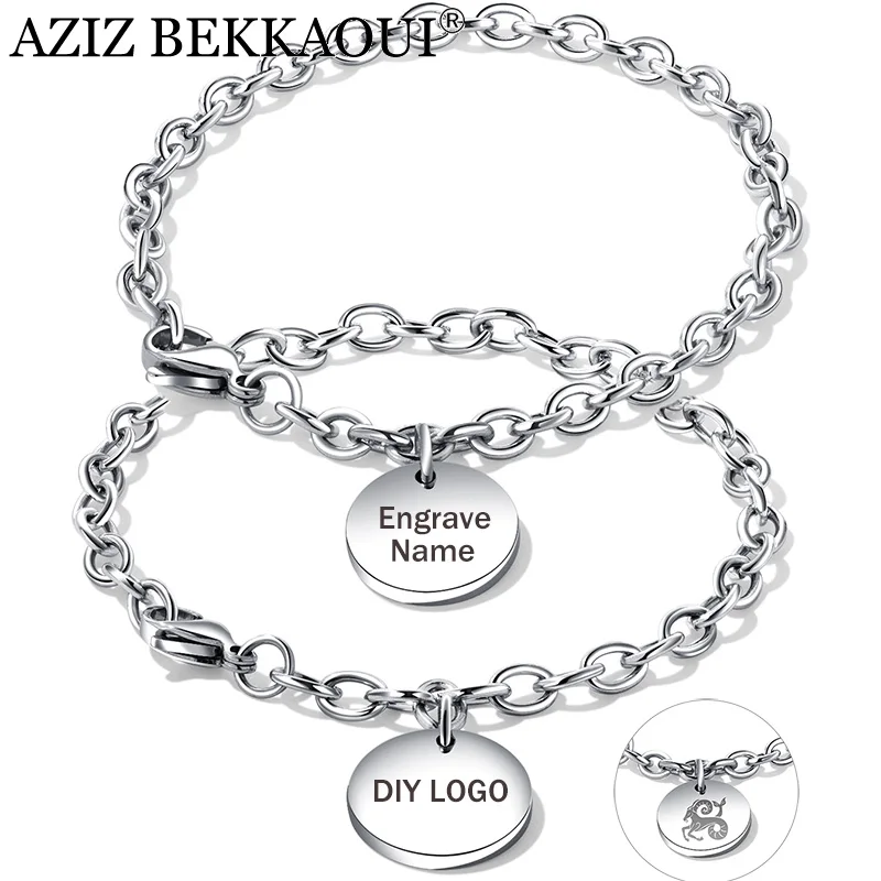 AZIZ BEKKAOUI DIY Engraving Couple Bracelets For Women Men Personalized Chain Link Stainless Steel Bracelets Lover Bracelet
AZIZ BEKKAOUI DIY Engraving Couple Bracelets For Women Men Personalized Chain Link Stainless Steel Bracelets Lover Bracelet